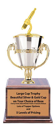 CFRC Gold Spark Plug Cup Trophies with Three Size Options