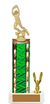 S2-5004 Making the Catch Football Trophies with single column and trim
