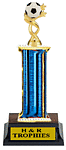 Soccer Ball with a twist Boy or girl single post soccer trophy s1-6114