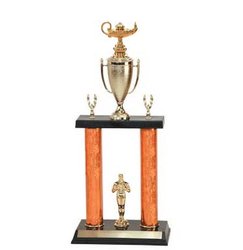 2DPC Academic Trophies with double post and stacked column design.