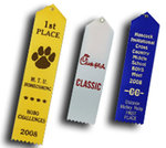 Card and String Livestock Fair Ribbons with Custom Print
