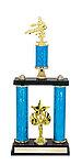 Double Post Stacked Martial Arts Trophies