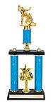 DPSRR-9150 Making the Football Trophies with double post and stacked with riser