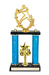 two-p-90475 Quarterback Gonna Pass Football Trophies with two columns
