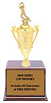 CF2813-5004 Making the Catch Football Cup Trophy in cherry finish