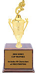 CF-Cup-7705 Running Back Breaking Loose Football Cup Trophy in cherry finish