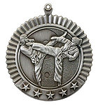 Female Martial Arts Medals 36627 with Neck Ribbons