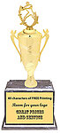 BM-2813-90475 Quarterback Gonna Pass Football Cup Trophy in black marble finish