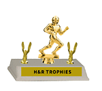 Running Back Youth Football Trophies 3BF-7507 double side trim