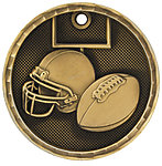 3D Football Medals 3D206 with Neck Ribbons