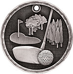 3D Golf Medals 3D207 with Neck Ribbons