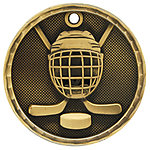 3D Hockey Medals 3D208 with Neck Ribbons
