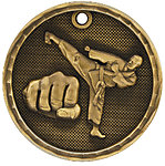 3D Martial Arts Medals 3D209 with Neck Ribbons