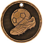 3D Soccer Medals 3D210 with Neck Ribbons