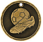 3D Soccer Medals 3D210 with Neck Ribbons