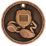 3D Swimming Medals 3D211 with Neck Ribbons