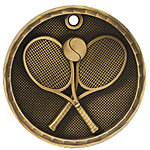 3D Tennis Medals 3D212 with Neck Ribbons