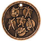 3D Track and Field Medals 3D214 with Neck Ribbons