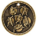 3D Track and Field Medals 3D214 with Neck Ribbons