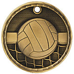 3D Volleyball Medals 3D216 with Neck Ribbons