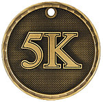 3D  5K Medals 3D221 with Neck Ribbons