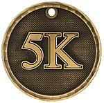 3D 5K Medals 3D221 with Neck Ribbons