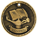 3D Lamp of Knowledge Medals 3D303 with Neck Ribbons