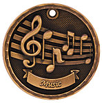 3D Music Medals 3D305 with Neck Ribbons