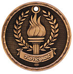 3D Participant Medals 3D306 with Neck Ribbons