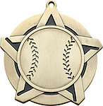 Superstar Baseball Medals 43130 with Neck Ribbons