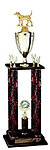 4PC Beagle Trophies with four posts and cup