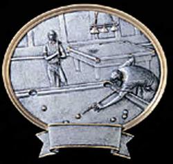 Male Resin Billiard Plaque or Pool Plaque Award