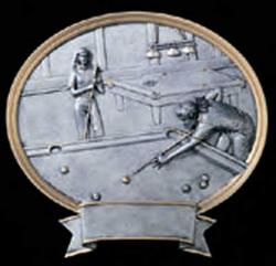 Female Resin Billiard Plaque or Pool Plaque Award