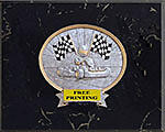 Go-Kart 54350BMH Black Marble Finish Plaque