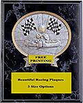 Go-Kart Racing 54350CFV Black Marble Finish Plaque