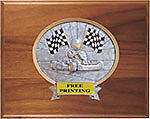 Go-Kart 54350GWH Genuine Walnut Plaque