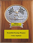 Go-Kart Racing 54350GWV Genuine Walnut Plaque
