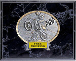 Motocross Trophy 54358bmh Black Marble Finish Plaque