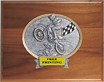 Motocross Trophy 54358gwh walnut Plaque