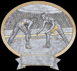 Resin Wrestling Trophy Plaque Award