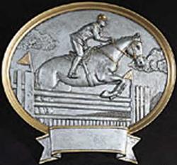 Resin Oval Male Equestrian Plaque Award