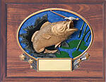 MS2010 Fishing Plaque in Cherry Finish MX2010-CF912
