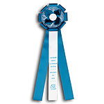 Large Rosette Ribbon Custom Printed TR115