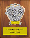Motocross Solid Walnut Plaque 58358-SW912