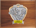 Motocross Genuine Walnut Plaque 58358-GWH