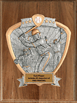 Resin Mounted Shield Baseball Plaque