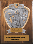 Fishing Plaque in Genuine Walnut