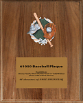 Baseball Plaque or Softball Emblem Plaque Cherry Finish