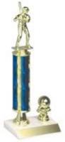 Trophy with Single Round Post with Riser and Trim R2R
