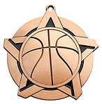 Flame Basketball Medals 43020 with Neck Ribbons